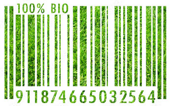 Code barre vert 100% bio